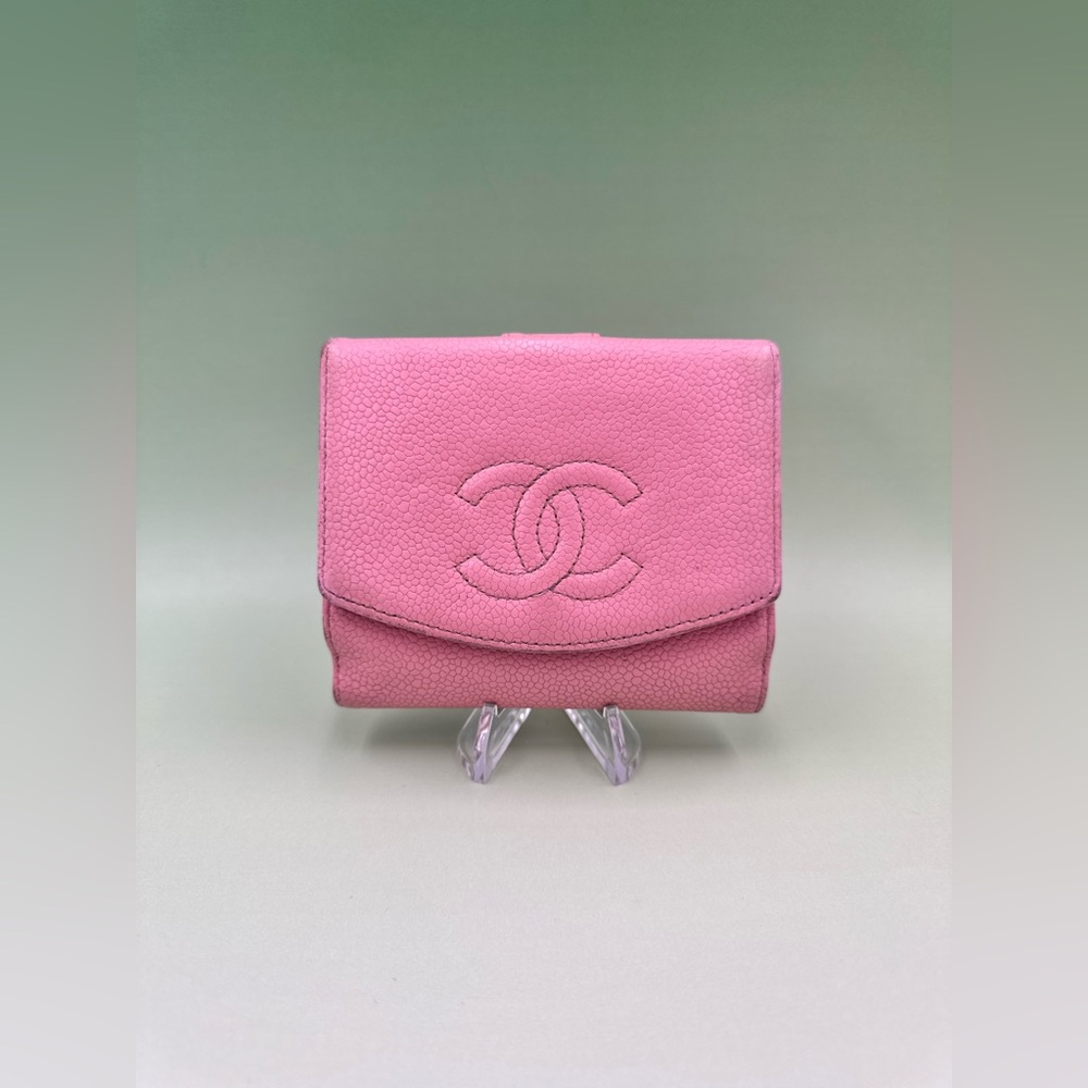Chanel Pink Caviar Leather Bifold Wallet - Picture 2 of 8